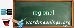 WordMeaning blackboard for regional